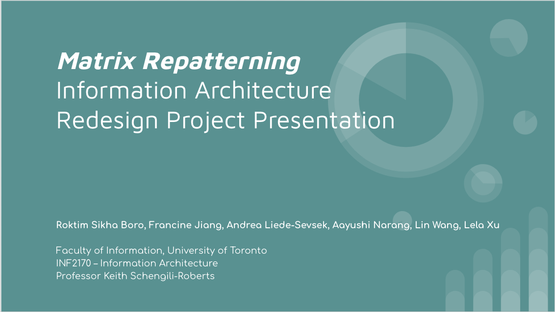 Matrix Repatterning Project Title Slide