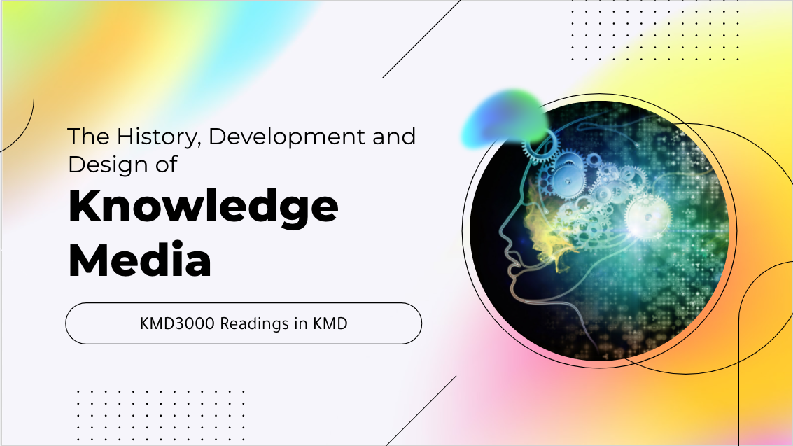 History Development and Design of Knowledge Media title slide